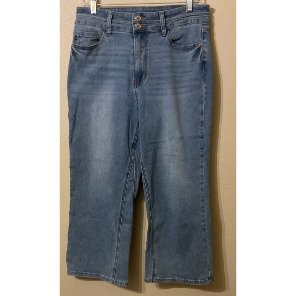 Judy Blue She Gone Country Wide Leg Crop Jeans Medium Wash Women’s 11/30 JB88618
